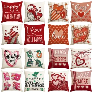 4-Piece Valentine’s Day Pillow Cover Set – Butterfly Love Envelope Cushion Covers for Wedding & Anniversary Décor
